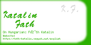 katalin fath business card